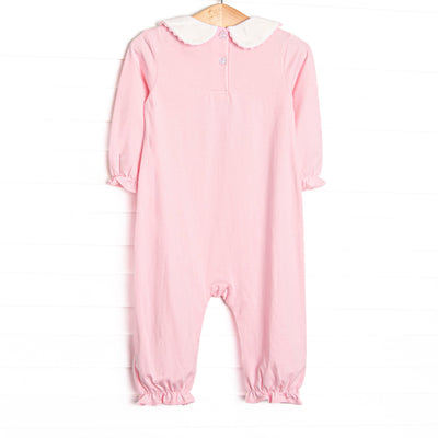 Berry Bows Applique Romper, Pink