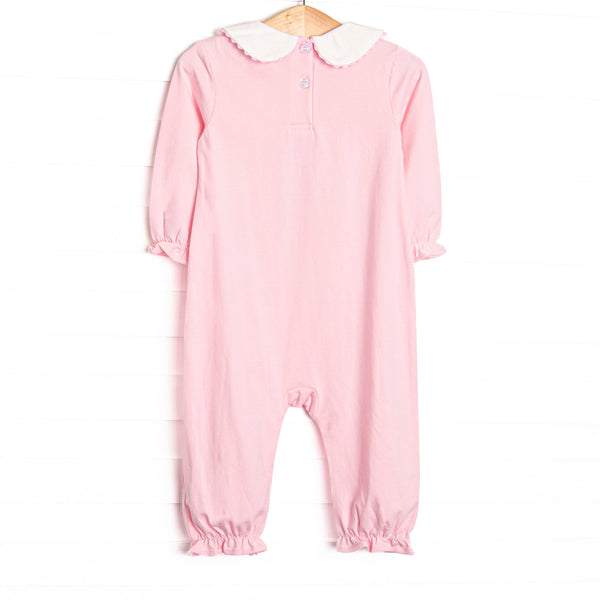 Berry Bows Applique Romper, Pink