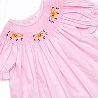 Spooky Spider Smocked Legging Set, Pink Gingham