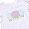 Garden Gingham Applique Ruffle Short Set, Blue