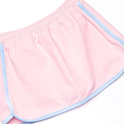 Tara Tennis Knit Skirt Set, Blue and Pink