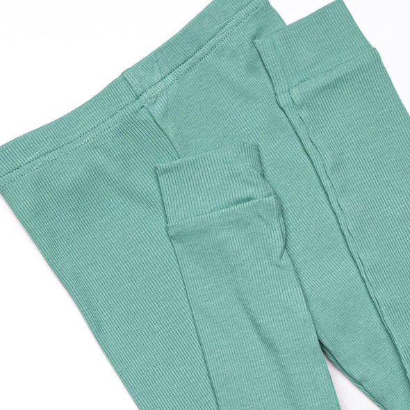 Sea Green Bamboo Pajama Set, Green