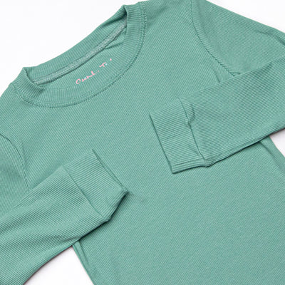 Sea Green Bamboo Pajama Set, Green