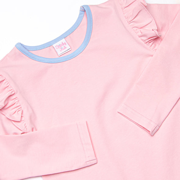Tara Tennis Skirt Set, Pink and Blue