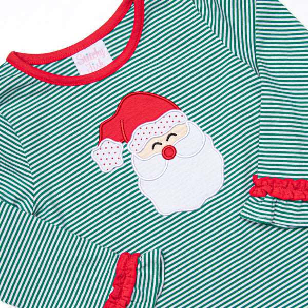 Checking It Twice Applique Legging Set, Red and Green