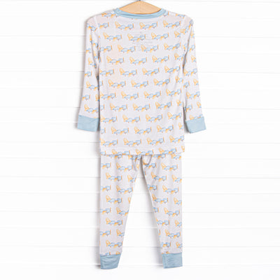 Fresh Air Flyer Bamboo Pajama Set, Blue