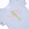 Dragonfly Days Applique Ruffle Short Set, Blue