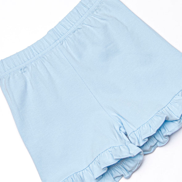 Dragonfly Days Applique Ruffle Short Set, Blue