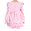 Bubble Besties Smocked Diaper Set, Pink