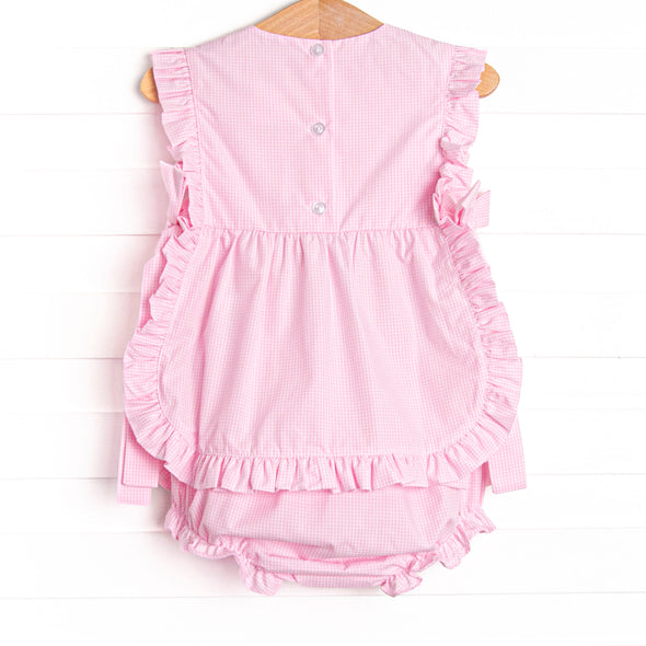Bubble Besties Smocked Diaper Set, Pink