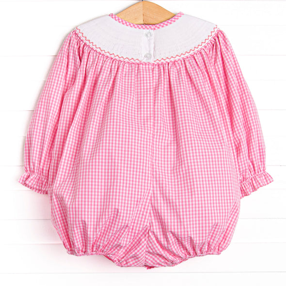 Gobble Gobble Smocked Bubble, Pink