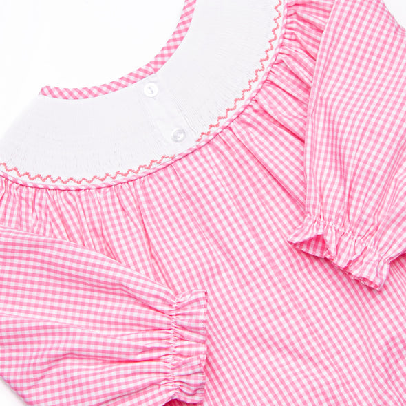 Gobble Gobble Smocked Bubble, Pink