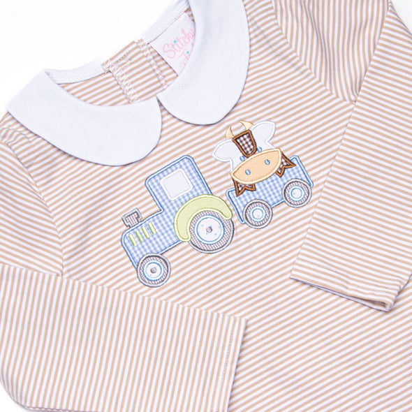 Mooo-ve Over Applique Bubble, Tan