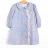Bleu: Frances Long Sleeve Dress, Blue and Red Plaid