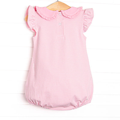 Giddy-Up Gallop Applique Bubble, Pink Stripe