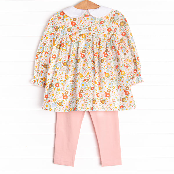 Hadley Smocked Legging Set, Orange