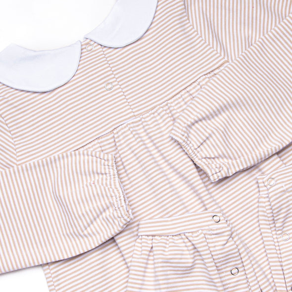 Karina Romper, Tan Stripe