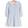 Bleu: Margaret Smocked Long Sleeve Dress, Blue Floral