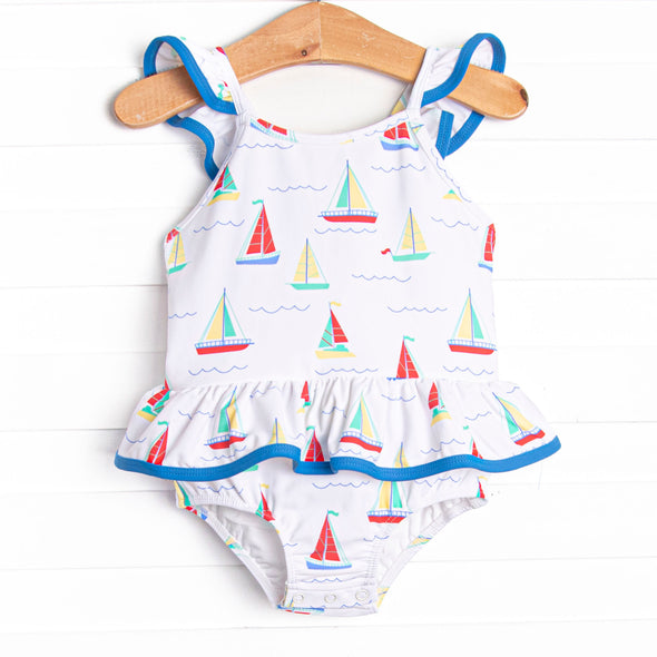 Boat Day Breeze One Piece, Blue