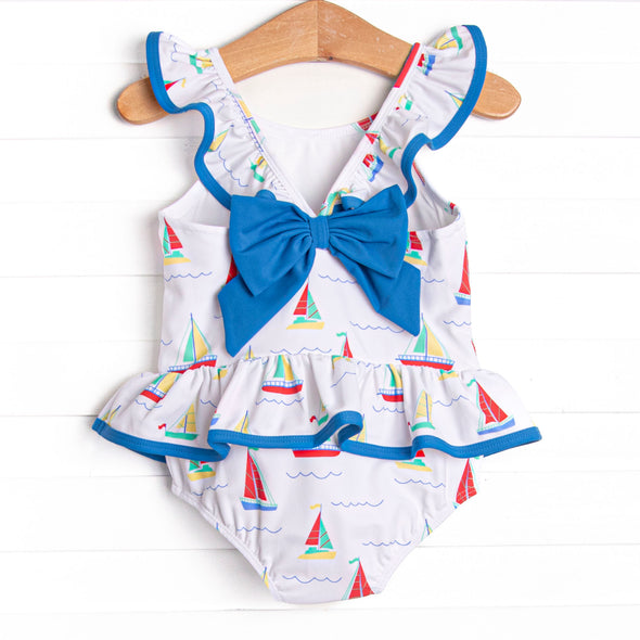 Boat Day Breeze One Piece, Blue