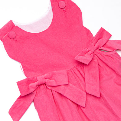 Rose Bush Beauty Corduroy Romper, Pink