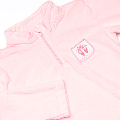 Ballet Slippers Smocked Fleece Pullover, Pink