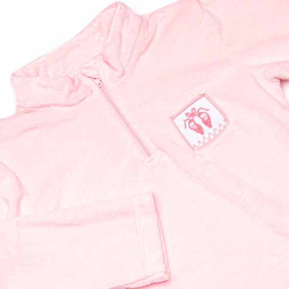 Ballet Slippers Smocked Fleece Pullover, Pink