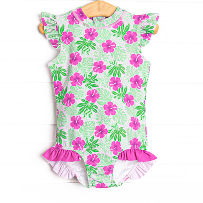 Maui Meadows One Piece, Pink