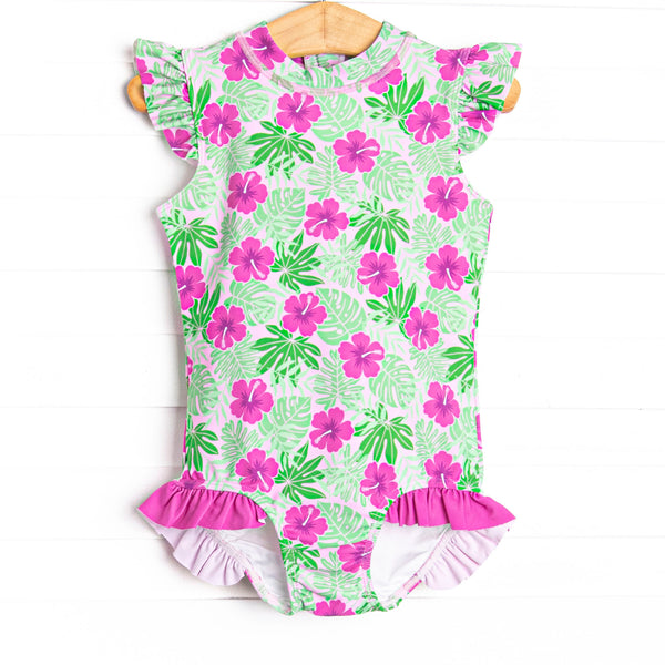 Maui Meadows One Piece, Pink