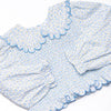 Bleu: Margaret Smocked Long Sleeve Skirt Set, Blue Floral