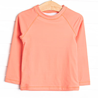 Coastal Coral Long Sleeve Rash Guard, Red