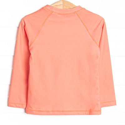 Coastal Coral Long Sleeve Rash Guard, Red