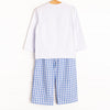 Pine Pickup Applique Pant Set, Blue