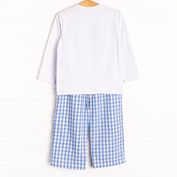 Pine Pickup Applique Pant Set, Blue