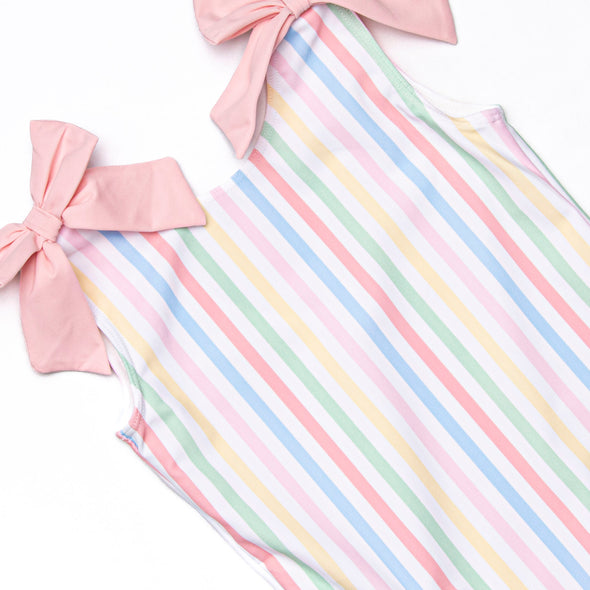 Summer Stripes One Piece, Pink
