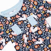 Unicorn Utopia Bamboo Pajama Set, Blue