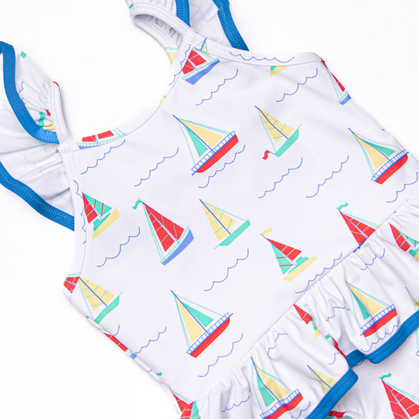 Boat Day Breeze One Piece, Blue