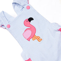 Fuchsia Feathers Applique Bubble, Blue
