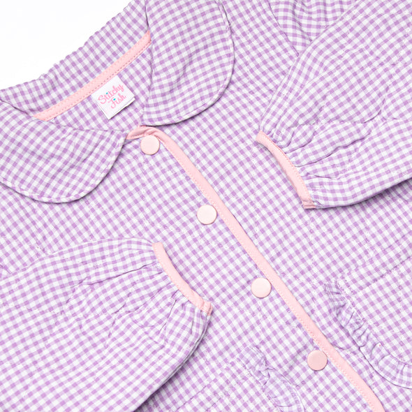 Camilla Quilted Coat, Purple
