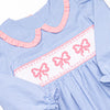 Bows in a Row Smocked Dress, Pink