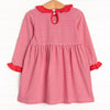 Santa's Treat Trio Applique Dress, Red