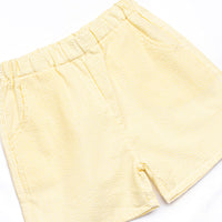 Simple Seersucker Short Set, Yellow