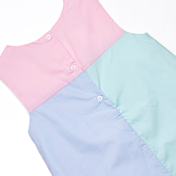 Classic Color Block Dress, Pink