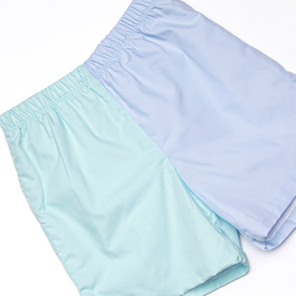Classic Color Block Short Set, Blue
