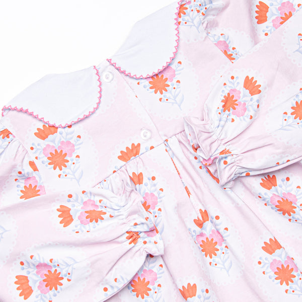 Marigold Medallions Romper, Pink
