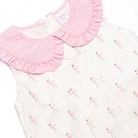 Frills and Flamingos Short Set, Pink
