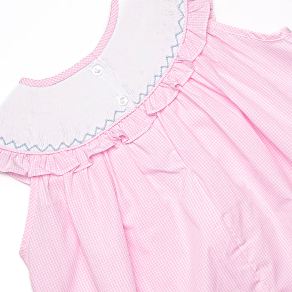 Bubble Besties Smocked Bishop Dress, Pink