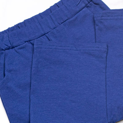 Concrete Carrier Applique Pant Set, Blue Stripe