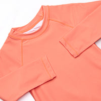 Coastal Coral Long Sleeve Rash Guard, Red