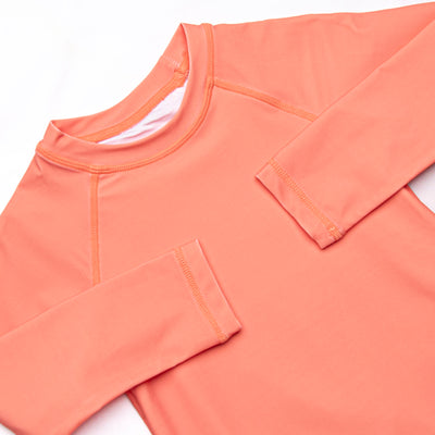 Coastal Coral Long Sleeve Rash Guard, Red